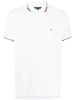 

Signature-logo cotton polo shirt, Tommy Hilfiger Signature-logo cotton polo shirt