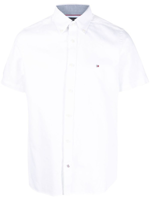 

Logo-embroidered short-sleeve shirt, Tommy Hilfiger Logo-embroidered short-sleeve shirt