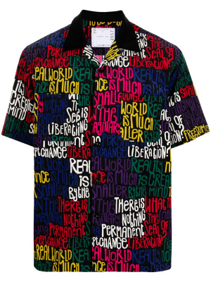 

Slogan-print shirt, Sacai Slogan-print shirt