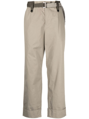 

Belted-waistband trousers, Sacai Belted-waistband trousers