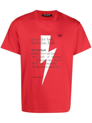 

Thunderbolt-print T-shirt, Neil Barrett Thunderbolt-print T-shirt