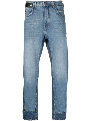 

Two-tone straight-leg jeans, Neil Barrett Two-tone straight-leg jeans
