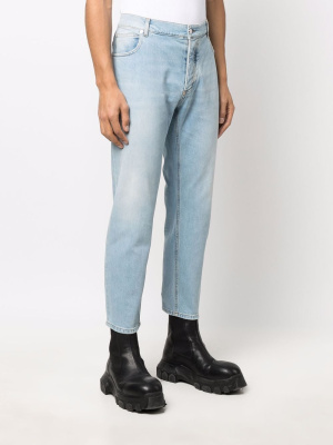 

Embossed-logo slim-cut jeans, Balmain Embossed-logo slim-cut jeans