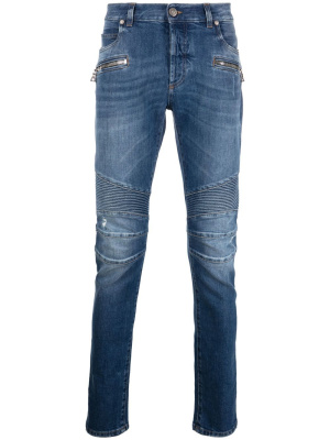 

Ribbed-detail skinny jeans, Balmain Ribbed-detail skinny jeans