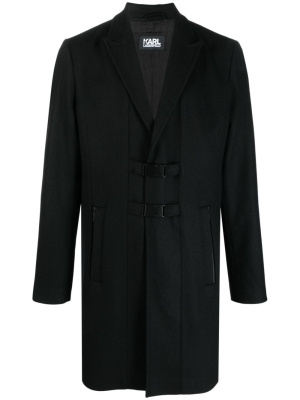 

Peak-lapels wool-blend coat, Karl Lagerfeld Peak-lapels wool-blend coat
