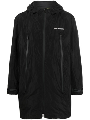 

Logo-print hooded jacket, Karl Lagerfeld Logo-print hooded jacket