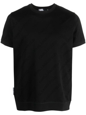 

Logo-monogram cotton T-shirt, Karl Lagerfeld Logo-monogram cotton T-shirt