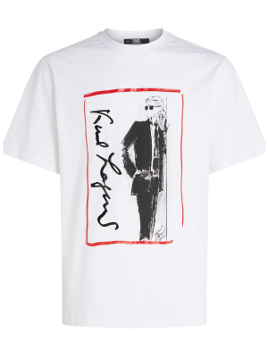 

Karl Series illustration-print T-shirt, Karl Lagerfeld Karl Series illustration-print T-shirt