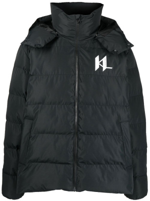 

Logo-print hooded padded jacket, Karl Lagerfeld Logo-print hooded padded jacket
