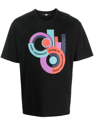 

Graphic-print organic cotton T-shirt, Karl Lagerfeld Graphic-print organic cotton T-shirt