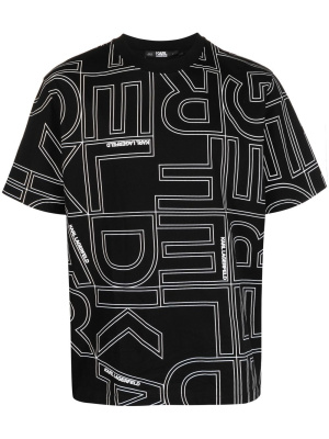 

All-over logo-print T-shirt, Karl Lagerfeld All-over logo-print T-shirt