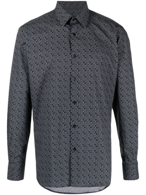 

Monogram-print long-sleeve shirt, Karl Lagerfeld Monogram-print long-sleeve shirt