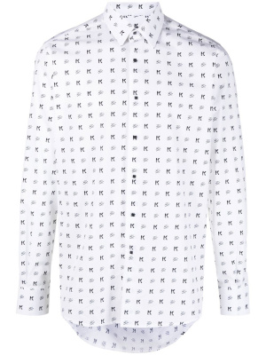 

Logo-print long-sleeve shirt, Karl Lagerfeld Logo-print long-sleeve shirt