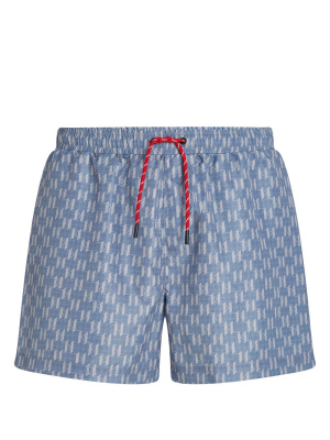 

Monogram-pattern swim shorts, Karl Lagerfeld Monogram-pattern swim shorts