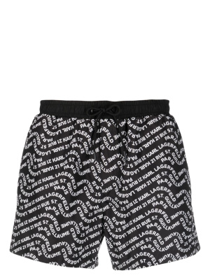 

Logo-print swim shorts, Karl Lagerfeld Logo-print swim shorts