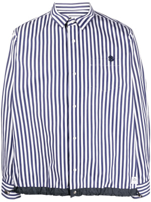 

Raised-logo striped shirt, Sacai Raised-logo striped shirt
