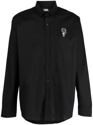 

Logo-print button-up shirt, Karl Lagerfeld Logo-print button-up shirt