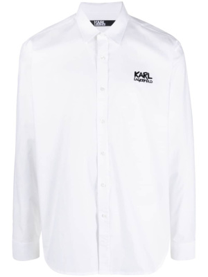 

Embossed-logo long-sleeve shirt, Karl Lagerfeld Embossed-logo long-sleeve shirt