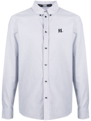 

Embroidered-logo Oxford shirt, Karl Lagerfeld Embroidered-logo Oxford shirt