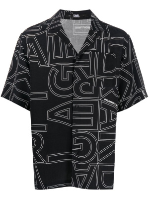 

Graphic-print sort-sleeved shirt, Karl Lagerfeld Graphic-print sort-sleeved shirt