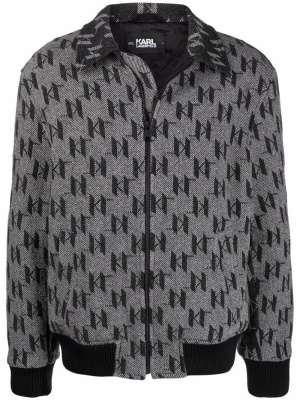 

KI monogram bomber jacket, Karl Lagerfeld KI monogram bomber jacket