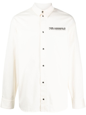 

Logo-print cotton shirt, Karl Lagerfeld Logo-print cotton shirt