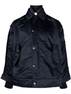 

Ruched-detail zip-fastening jacket, Sacai Ruched-detail zip-fastening jacket