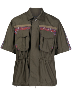 

Ruched short-sleeved shirt, Sacai Ruched short-sleeved shirt