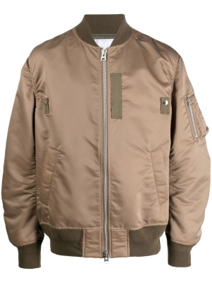 

Zip-up puffer bomber jacket, Sacai Zip-up puffer bomber jacket