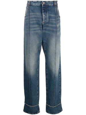 

Faded straight-leg jeans, Balmain Faded straight-leg jeans