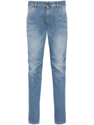 

Seam-detail slim-fit jeans, Balmain Seam-detail slim-fit jeans