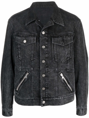 

Zip-detail denim jacket, Balmain Zip-detail denim jacket