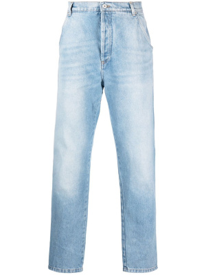 

Monogram-embellished straight-leg jeans, Balmain Monogram-embellished straight-leg jeans