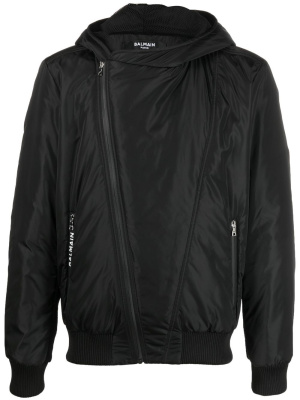 

Logo-print hooded jacket, Balmain Logo-print hooded jacket