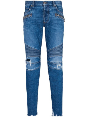 

Distressed-effect denim jeans, Balmain Distressed-effect denim jeans
