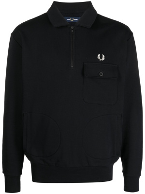 

Half-zip cotton polo shirt, Fred Perry Half-zip cotton polo shirt