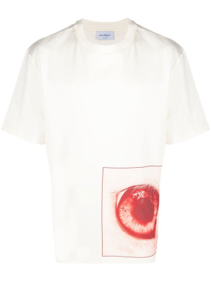 

Eye-print cotton T-shirt, Ferragamo Eye-print cotton T-shirt