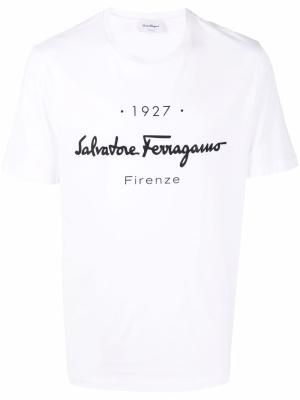 

Logo-print cotton T-shirt, Ferragamo Logo-print cotton T-shirt