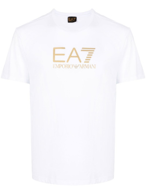 

Textured logo-print T-shirt, Ea7 Emporio Armani Textured logo-print T-shirt