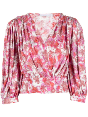 

Floral-print wrap blouse, IRO Floral-print wrap blouse