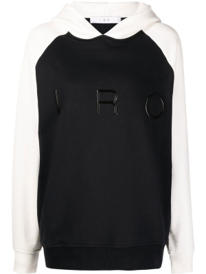 

Logo-print two-tone hoodie, IRO Logo-print two-tone hoodie