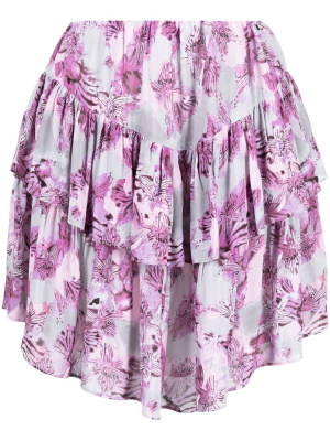 

Floral-print tiered skirt, IRO Floral-print tiered skirt