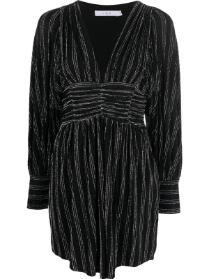 

Mettalic-ribbed long-sleeves dress, IRO Mettalic-ribbed long-sleeves dress