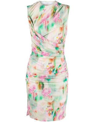 

Zippa draped printed dress, IRO Zippa draped printed dress