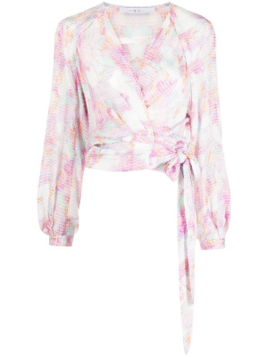 

Freddi V-neck wrap blouse, IRO Freddi V-neck wrap blouse