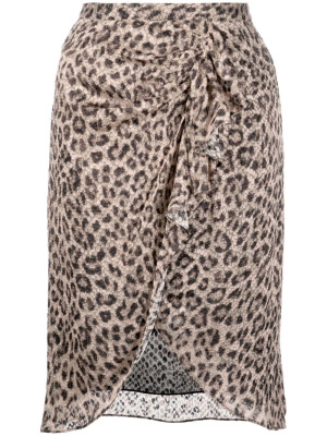 

Leopard print draped skirt, IRO Leopard print draped skirt