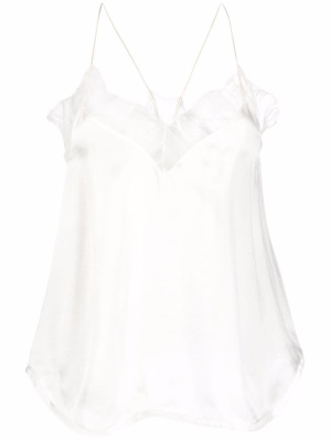 

Lace-embellished silk top, IRO Lace-embellished silk top