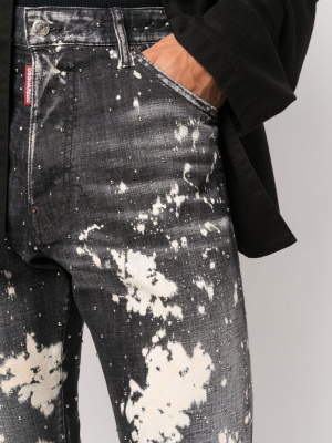 

Paint splatter-print denim jeans, Dsquared2 Paint splatter-print denim jeans