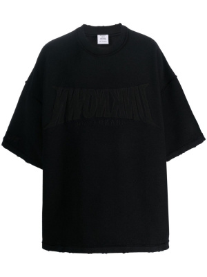

Oversized logo-embroidery T-shirt, VETEMENTS Oversized logo-embroidery T-shirt