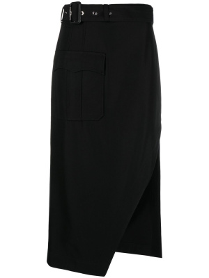 

Belted-waist mid-length skirt, Alexander McQueen Belted-waist mid-length skirt